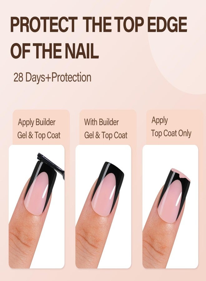 VANSIHO 150Pcs Deep French Gel Nail Tips Pink, Vansiho Black Short Square French Tips Press on Nails, Square Soft Gel Nails for Nail Art DIY 15 Sizes - Image 5